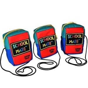 VINTAGE Set of 3 1990s Roma Kids SCHOOLMATE Juice Pac Soft Side Insulated Pouch